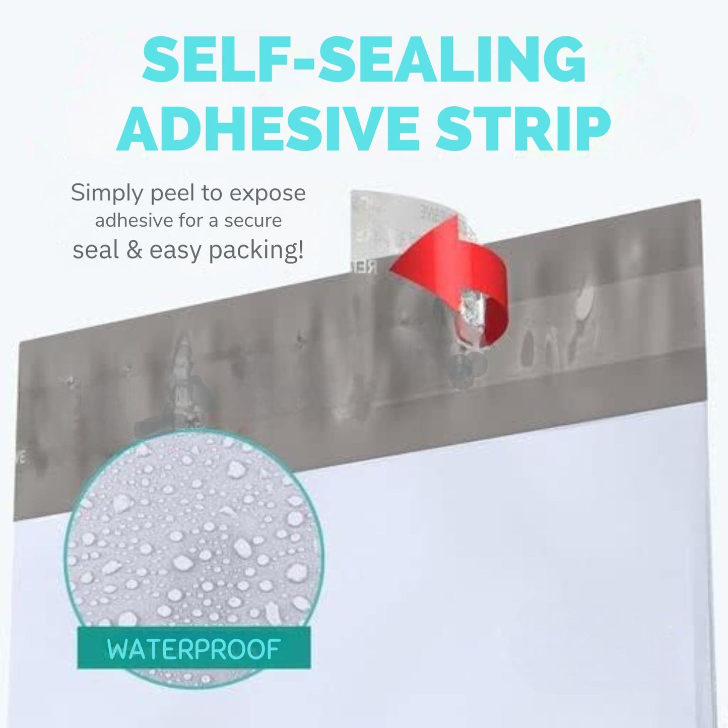 Heavy Duty Self Seal Poly Mailer Flat Bags Waterproof 4 Mil up to 10 Pound 6"(15cm) x 8"(20cm) 200pcs