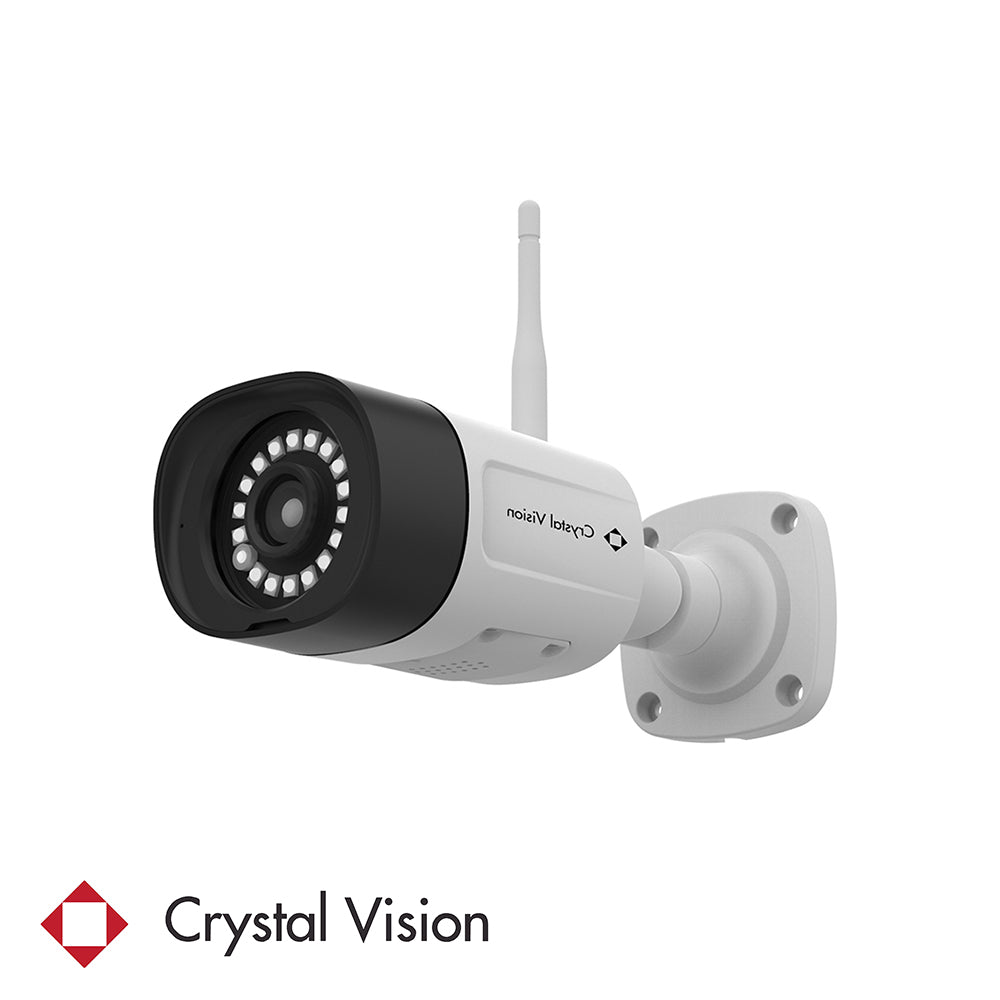 Crystal Vision 3MP security camera with a powerful 18-LED floodlight feature for enhanced brightness and visibility