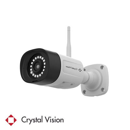 Crystal Vision 3MP security camera with a powerful 18-LED floodlight feature for enhanced brightness and visibility