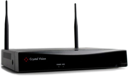 Crystal Vision CVT808N-500 Wifi6 Home Security Camera System Wireless NVR Recorder with 500GB HDD for Replacement (Wi-Fi Ready)