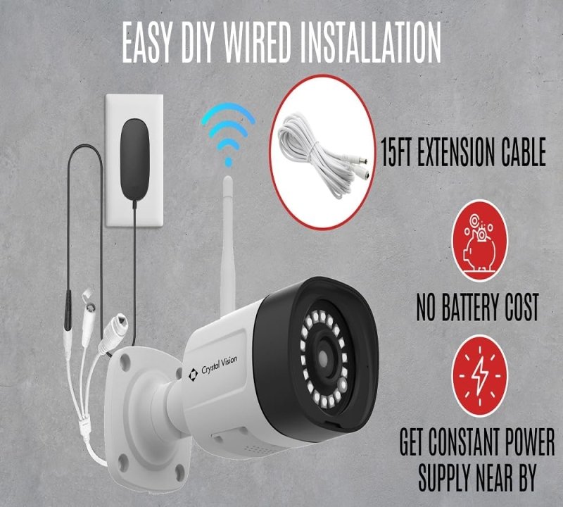 8CH Wifi6 NVR Kit Floodlight Audio Siren 1TB CCTV 4 Cameras - Security Camera System