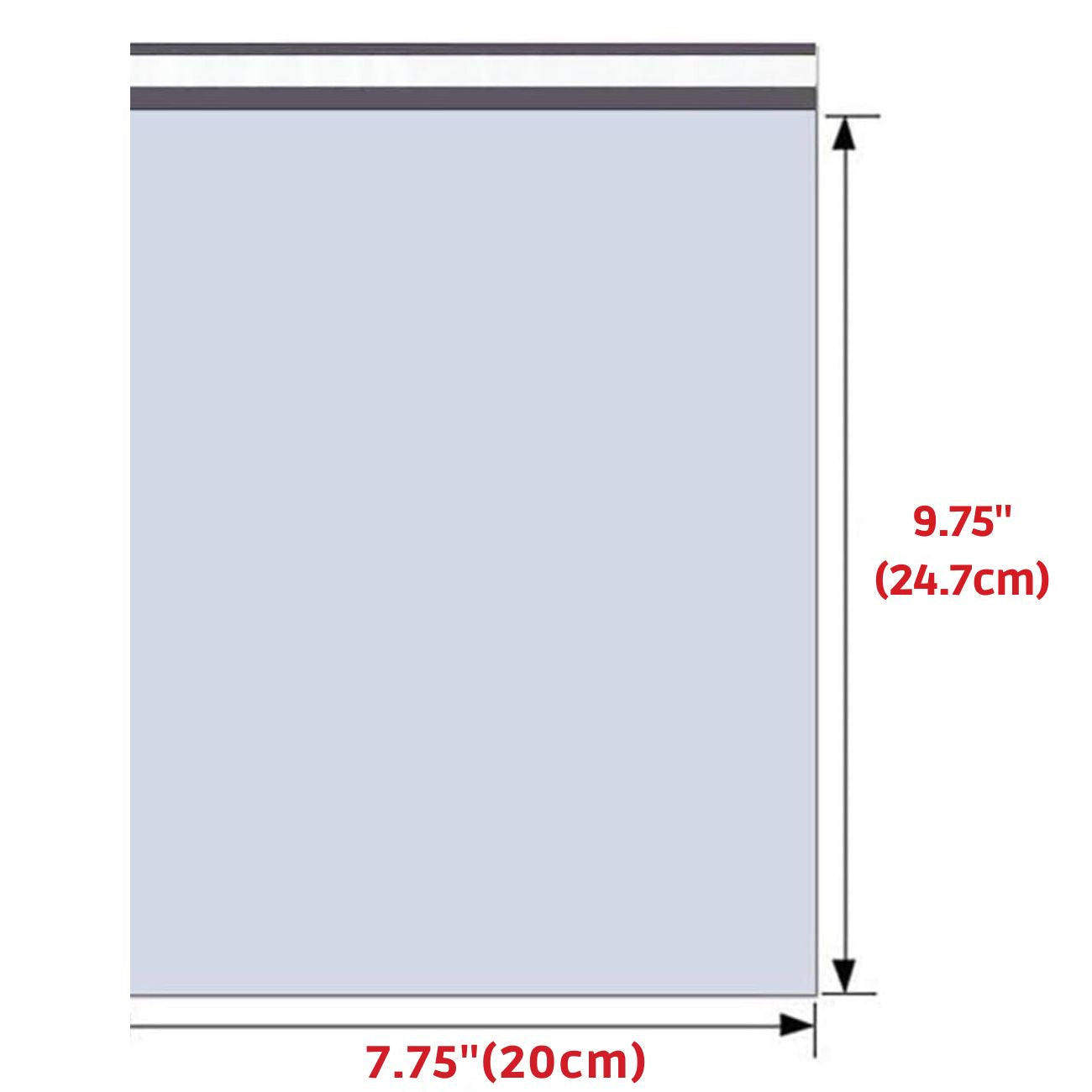 Heavy Duty Self Seal Poly Mailer Flat Bags Waterproof 4 Mil up to 10 Pound 7.75"(20cm) x 9.75"(24.7cm) 500pcs
