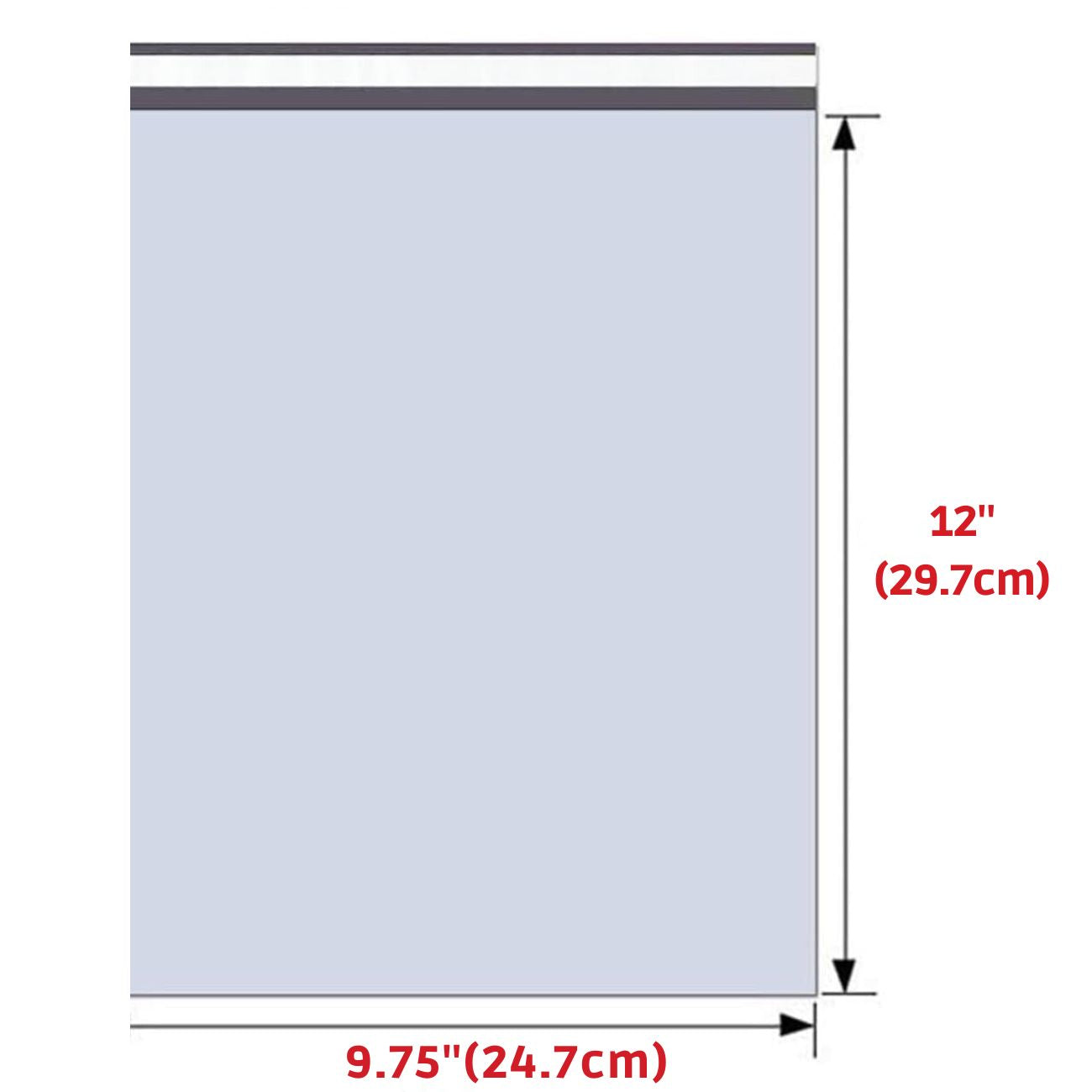Heavy Duty Self Seal Poly Mailer Flat Bags Waterproof 4 Mil up to 10 Pound 9.75"(24.7cm) x 12"(29.7cm) 1000pcs