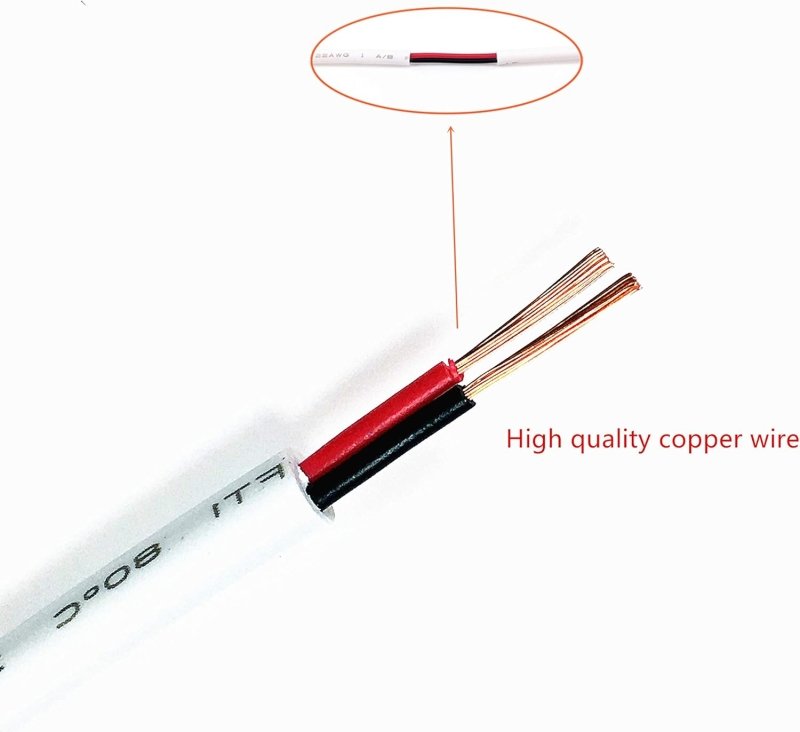 Crystal Vision 4.5m/15ft White 5.5mm x 2.1mm DC Plug Extension Cable for Power Adapter DC Power 12V 5.5mm x 2.1mm Barrel Male Plug Connector (2 Pack) - variant_title - CCTV Cable