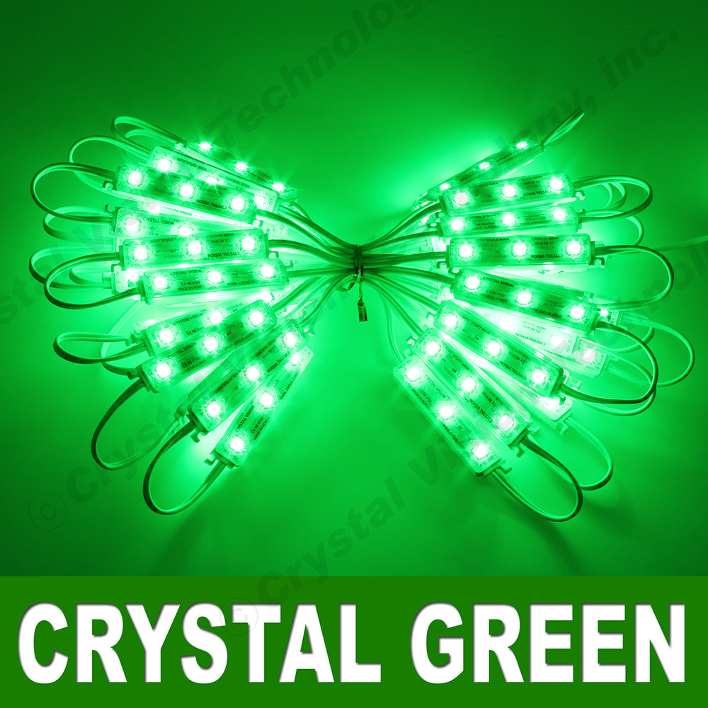 Crystal Vision CVT3SW3K-KIT50 LED Storefront Window Kit/Plug & Play Samsung LED Bulb Made in Korea 50 ft, Green