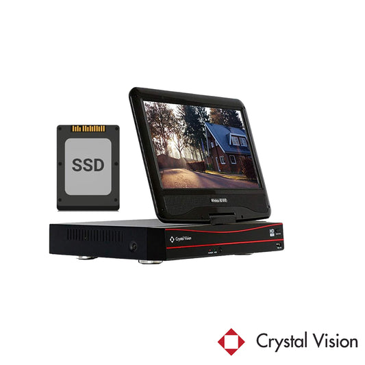 Crystal Vision Wireless Surveillance NVR Recorder with 1TB SSD for Replacement