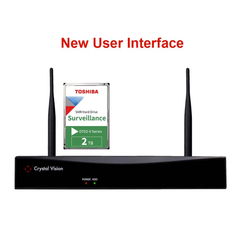 10 - Channel WiFi6 CVT106N - 2T Wireless NVR Recorder with 2TB HDD for Replacement (New User Interface) - variant_title - NVR Recorder