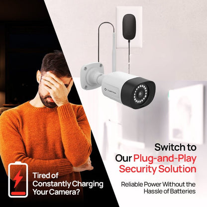 10 - Channel WiFi6 NVR, 1TB Nand Flash Drive & 3MP Super Bright 18 - LED Floodlight Cameras + WiFi Range Extender(6 Cameras) - variant_title - Security Camera System