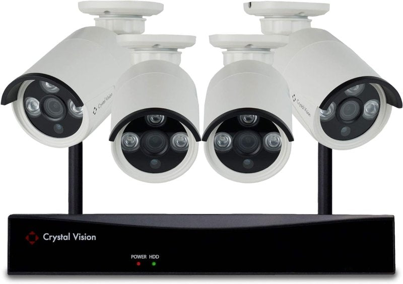 [2025 Upgraded Ver.] [10CH] Crystal Vision Wifi6 CVT808N - 40WB1T 3 Mega Pixel Wireless Surveillance System NVR CCTV w/ 1TB HDD, Camera Auto Pair w/WiFi - variant_title - Security Camera System