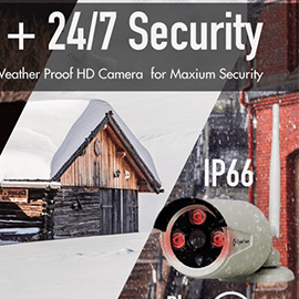 3MP AI - Powered Bullet Type Camera with 15foot Power Extesion Cable (Refurbished) - variant_title - Add - on Camera
