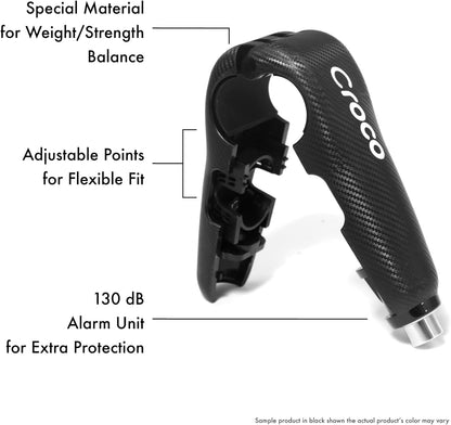 Blackstone Alarm Grip Lock with 130 db Alarm Waterproof Scooter E-Bike Motorcycle Anti-Theft Security Handle Bar Grip Lock Brake Lever Lock (White)