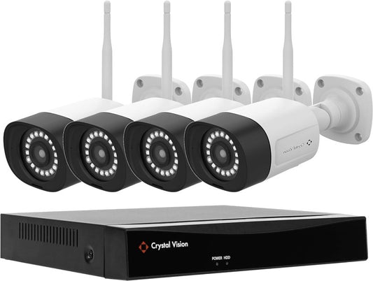 8CH Wifi6 NVR Kit Floodlight Audio Siren 1TB CCTV 4 Cameras - Security Camera System