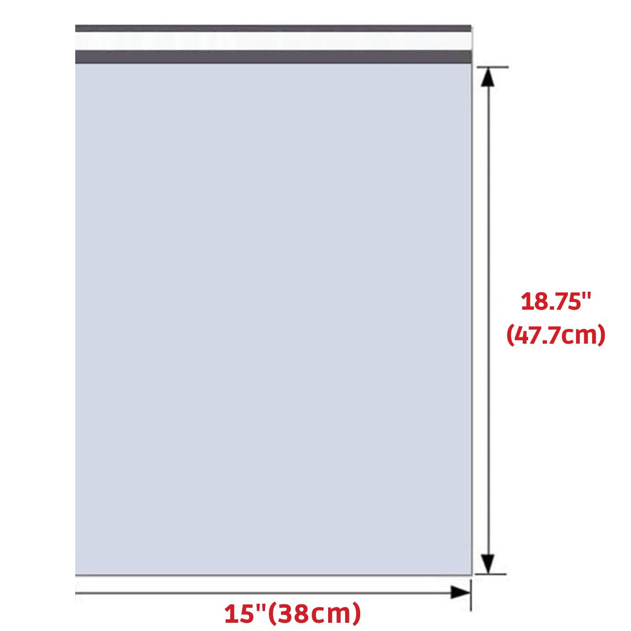 Heavy Duty Self Seal Poly Mailer Flat Bags Waterproof 4 Mil up to 10 Pound 15"(38cm) x 18.75"(47.7cm) 500pcs