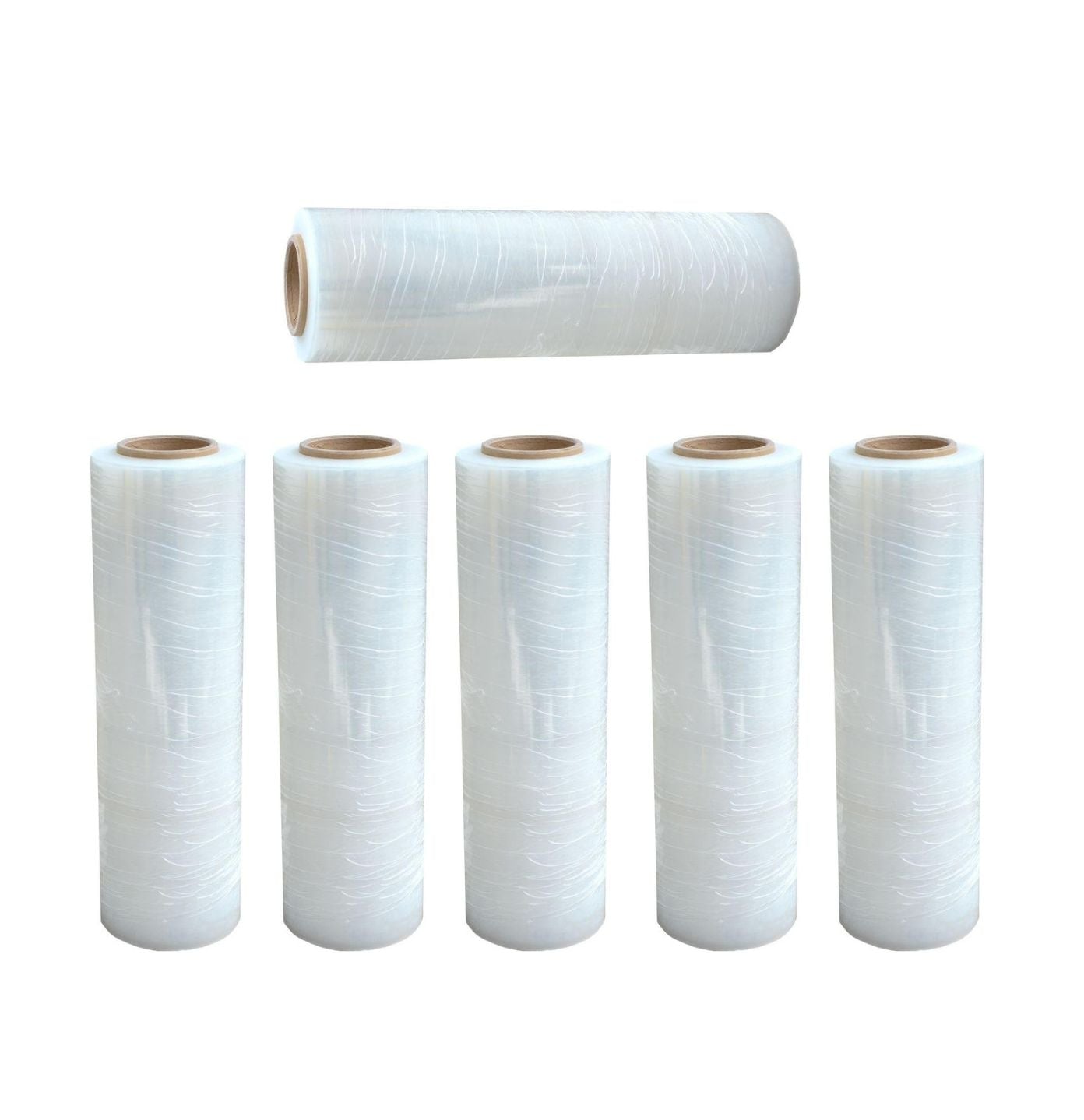 Stretch Film/Wrap 60 Gauge 1500ft Industrial Strength 18 inch Wide 400% Stretch Heavy Duty Shrink Film Roll (6 Rolls)