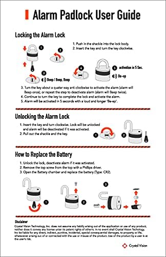 Blackstone 12mm 304 Stainless Steel 130dB Alarm Pad Lock Weather Proof Heavy Duty Multi Purpose (12mm) - variant_title - padlock