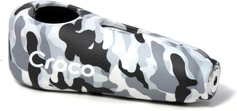 Blackstone Alarm Grip Lock with 120 decibel Alarm Waterproof Scooter E - Bike Motorcycle Anti - Theft Security Handle Bar Grip Lock Brake Lever Lock (Camo White) - variant_title - Electric Bicycle Lock