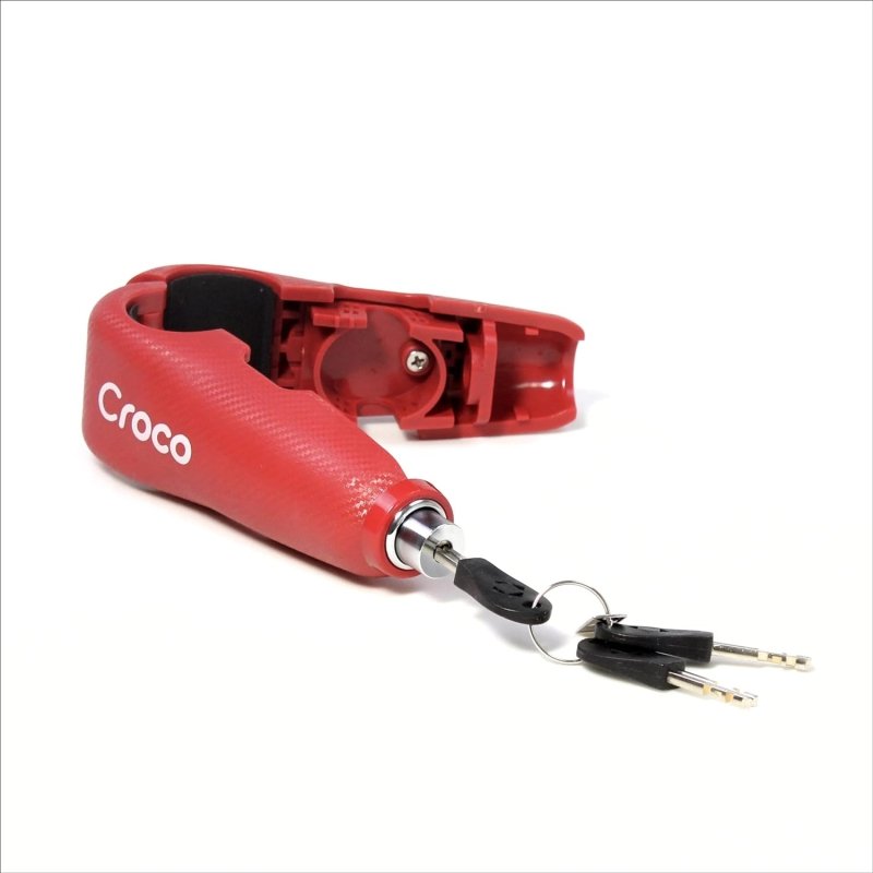 Blackstone Alarm Grip Lock with 120 Decibel Alarm Waterproof Scooter E - Bike Motorcycle Anti - Theft Security Handle Bar Grip Lock Brake Lever Lock (RED) - variant_title - Electric Bicycle Lock