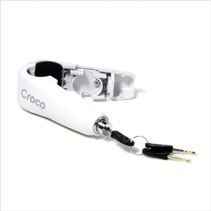 Blackstone Alarm Grip Lock with 120 Decibel Alarm Waterproof Scooter E - Bike Motorcycle Anti - Theft Security Handle Bar Grip Lock Brake Lever Lock (White) - variant_title - Electric Bicycle Lock