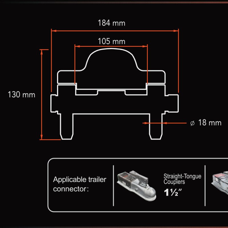 Blackstone Alarm Stainless Steel Heavy Duty Trailer Coupler Hitch Lock 130db Alarm - variant_title - Trailer Lock