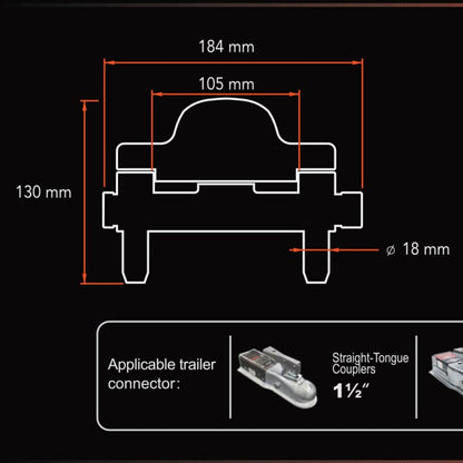 Blackstone Alarm Stainless Steel Heavy Duty Trailer Coupler Hitch Lock 130db Alarm - variant_title - Trailer Lock