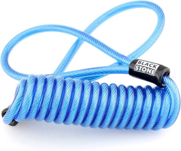 Blackstone Reminder Cable – Helmet & Disc Locks, 5 ft Blue