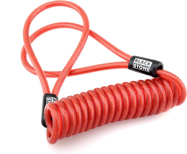 Blackstone Reminder Cable – Helmet & Disc Locks, 5 ft Red