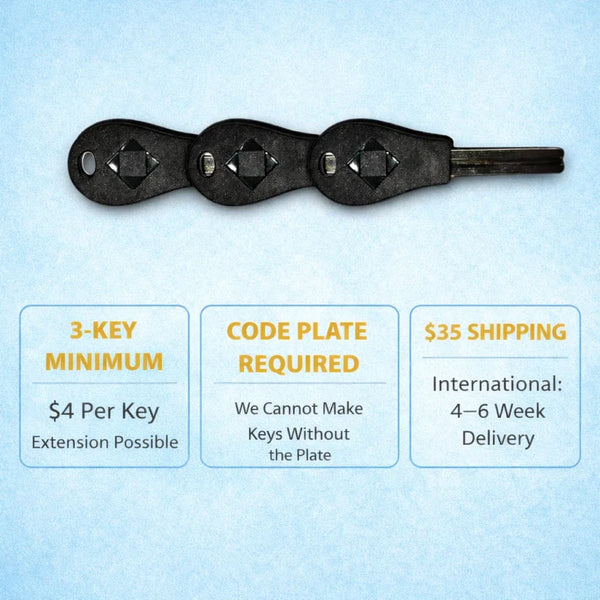 Blackstone Security Replacement Keys – Compatible with All Alarm Locks | Code Plate Required