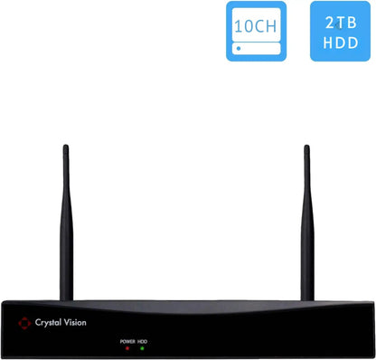 Crystal Vision 10CH WiFi6 NVR (2TB) 10 Channel