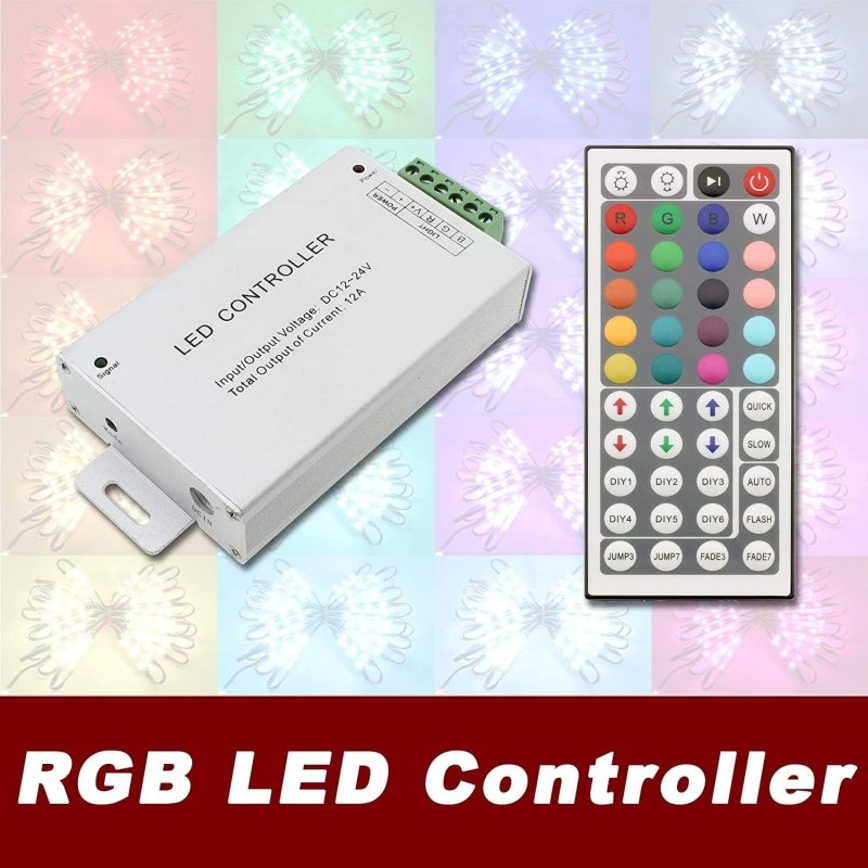 Crystal Vision 12V - 24V DC 12A 240W 44Key Remote Controller for RGB LED Strip 5050 3528 SMD - variant_title - LED Accessory