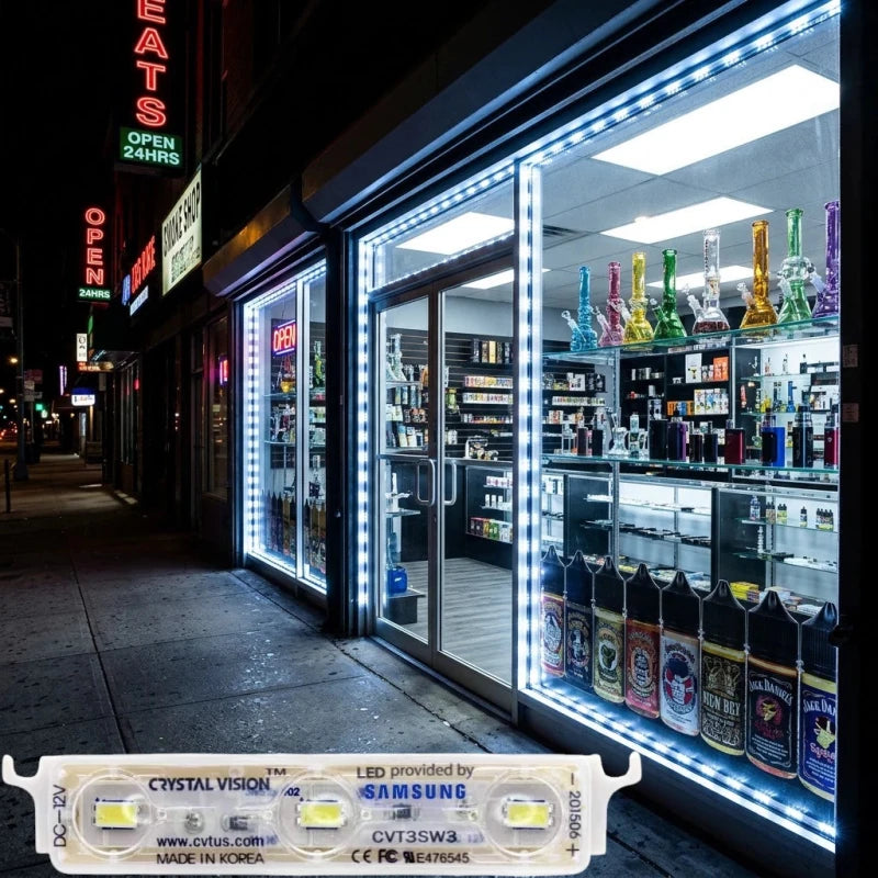 Crystal Vision 2 x 25ft LED Storefront DIY Kit (Cool White) LED Lighting DIY Kit