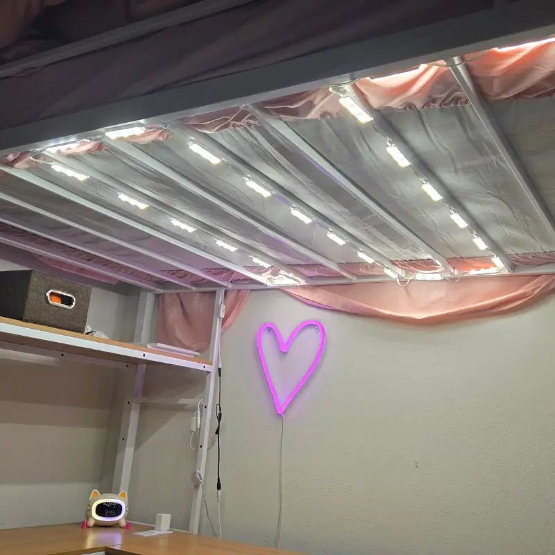 Crystal Vision Bunk Bed Desk LED Light Kit – 12.5ft Cool White - Bunk Bed, LED Lighting DIY Kit, - LED Light