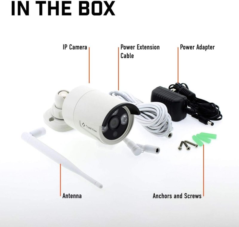 Crystal Vision CVT - 3010W 720P Wireless Camera Add - on/Replacement (Button Type) for CVT9604E/CVT9608E CVT3010WUB - variant_title - Add - on Camera