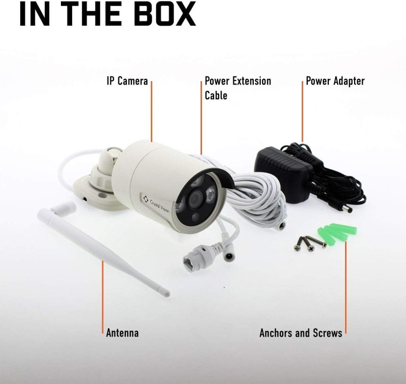 Crystal Vision CVT - 3010W 720P Wireless Replacement Camera (Ethernet Type) for CVT9604E/CVT9608E - variant_title - Add - on Camera