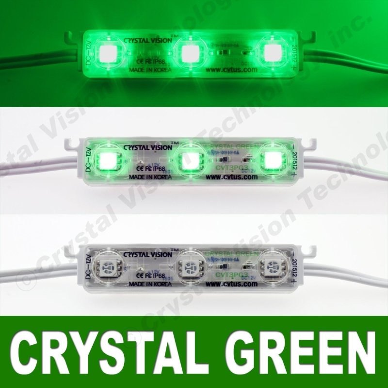 Crystal Vision CVT3SW3K - KIT50 LED Storefront Window Kit/Plug & Play Samsung LED Bulb Made in Korea 50 ft, Green - variant_title - LED Light