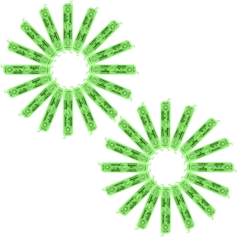 Crystal Vision CVT3SW3K - KIT50 LED Storefront Window Kit/Plug & Play Samsung LED Bulb Made in Korea 50 ft, Green - variant_title - LED Light