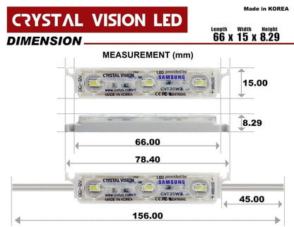 Crystal Vision CVT3SW3K LED Module Only, Storefront Window , Made in Korea 50 ft, Cool White (No Power and remote controller) - variant_title - LED Light
