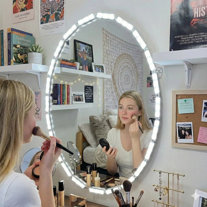 Crystal Vision Hollywood Makeup Mirror Light Kit – 12.5ft - Hollywood Mirror Light, LED Lighting DIY Kit, Vanity Mirror - LED Light