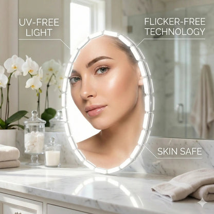 Crystal Vision Hollywood Makeup Mirror Light Kit – 12.5ft - Hollywood Mirror Light, LED Lighting DIY Kit, Vanity Mirror - LED Light