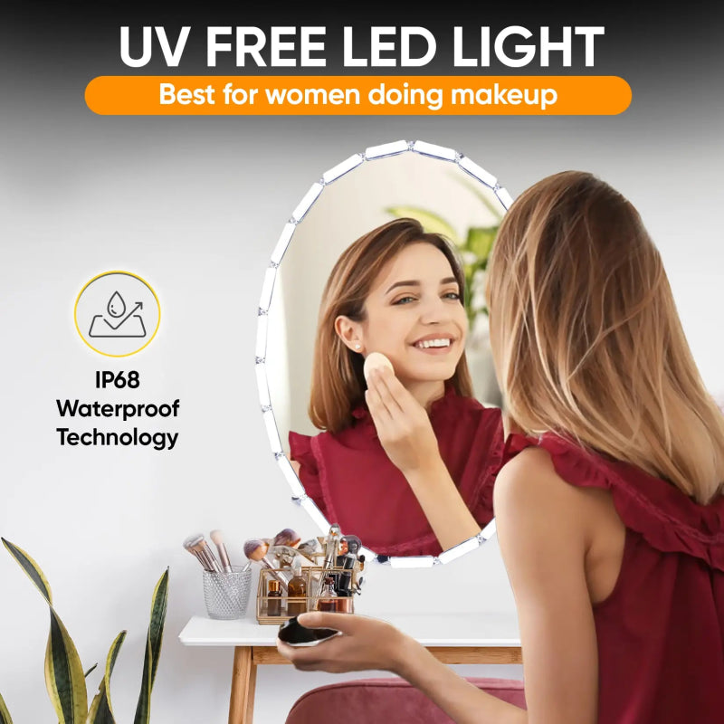 Crystal Vision Hollywood Makeup Mirror Light Kit – Warm White Hollywood Mirror Light