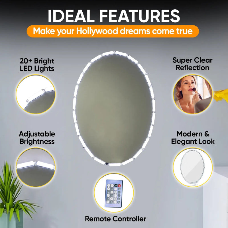 Crystal Vision Hollywood Makeup Mirror Light Kit – Warm White Hollywood Mirror Light
