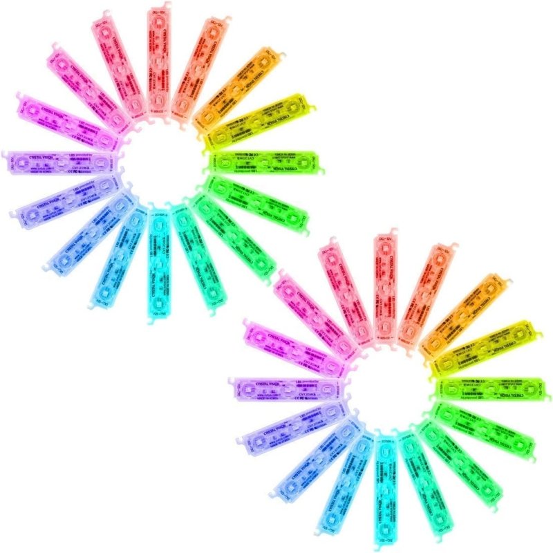 Crystal Vision Korean Genuine 5050 Bright LED Module Store Front Window Kit / Plug - in and Play / 72W Made in Korea w/ Warranty (RGB 25ft x2) - variant_title - LED Light