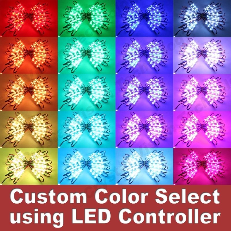 Crystal Vision Korean Genuine 5050 Bright LED Module Store Front Window Kit / Plug - in and Play / 72W Made in Korea w/ Warranty (RGB 25ft x2) - variant_title - LED Light