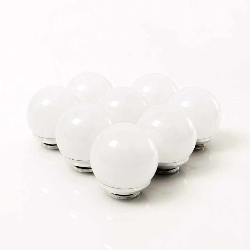 Crystal Vision LUXI Vanity Makeup Mirror Light Kit - Hollywood Style Natural White LED (8 Bulb) - variant_title - LED Light