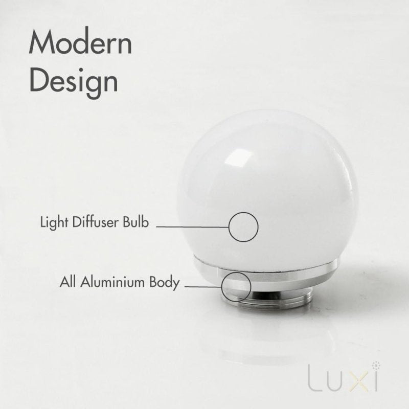 Crystal Vision LUXI Vanity Makeup Mirror Light Kit - Hollywood Style Natural White LED (8 Bulb) - variant_title - LED Light