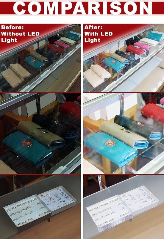 Crystal Vision Premium Pre - Installed LED Kit for Showcase, Display Case, Under Cabinet LED & Dressing Room Mirror - 12.5ft (W/ Dimmer) - variant_title - LED Light