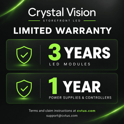 Crystal Vision Storefront LED 50ft Strand with 10A PowerBox Storefront