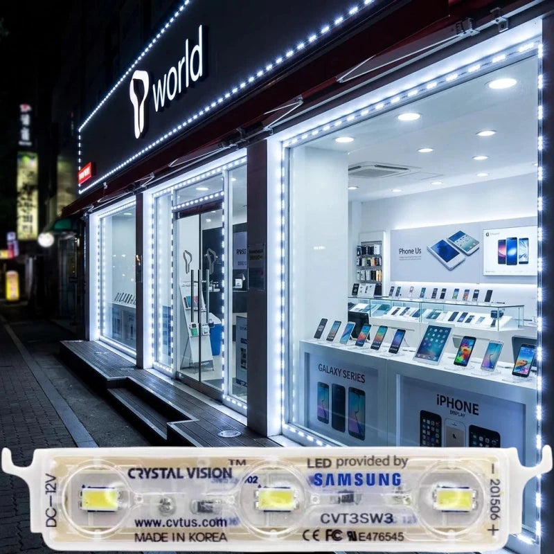 Crystal Vision Storefront LED Light – 2x25ft Modules Only Storefront