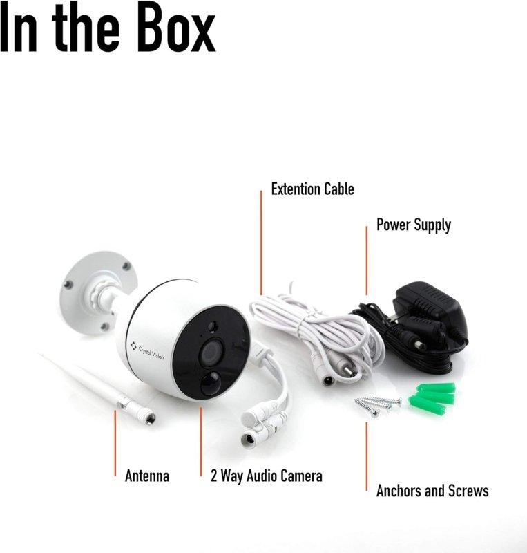 Crystal Vision Technology CVT21WB Wireless Audio 1080P 2MP Camera - variant_title - Add - on Camera