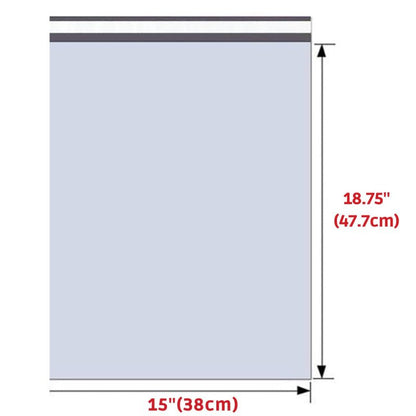 Heavy Duty Self Seal Poly Mailer Flat Bags Waterproof 4 Mil up to 10 Pound 15"(38cm) x 18.75"(47.7cm) 1000pcs - variant_title - 