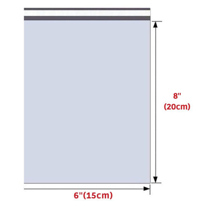 Heavy Duty Self Seal Poly Mailer Flat Bags Waterproof 4 Mil up to 10 Pound 6"(15cm) x 8"(20cm) 1000pcs - variant_title - 